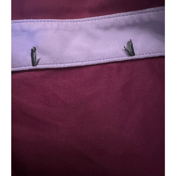 Men M Greyson Purple Short Sleeved Golf Polo Shirt Top Collar Tee Performance - Picture 5 of 5